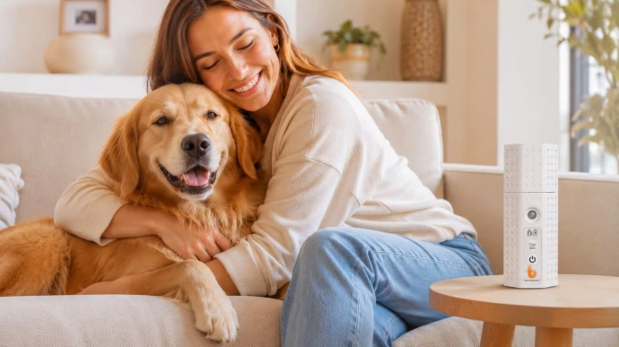 pet hugging